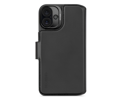 Etui do telefonów Decoded Leather Detachable Wallet iPhone 16 Plus MagSafe black D25IPO16PLDW5BK